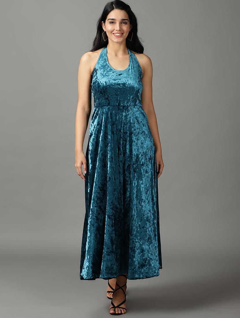 women's fit & flare solid dress - 19159691 - Zoom Image - 0