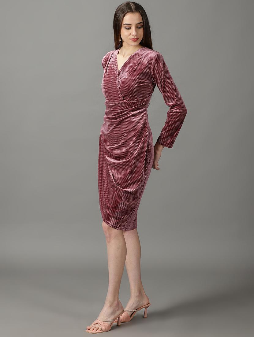 women's wrap color block dress - 19159711 - Standard Image - 2