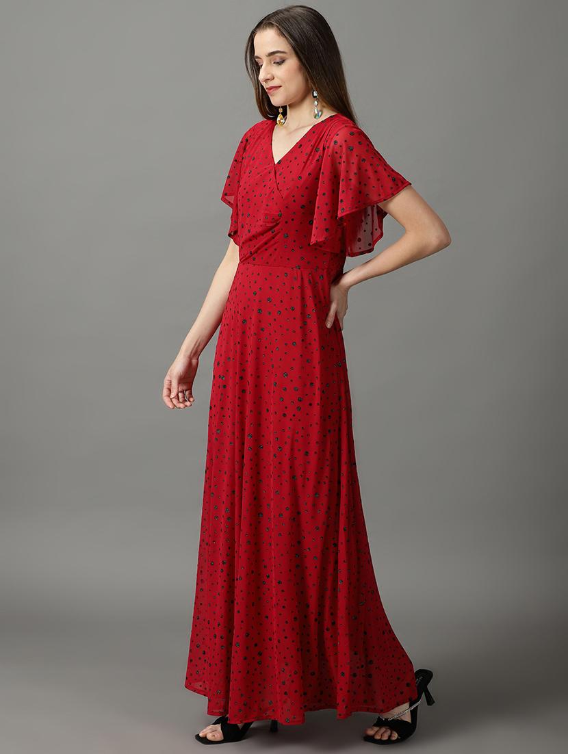 women's fit & flare printed dress - 19159734 - Standard Image - 2