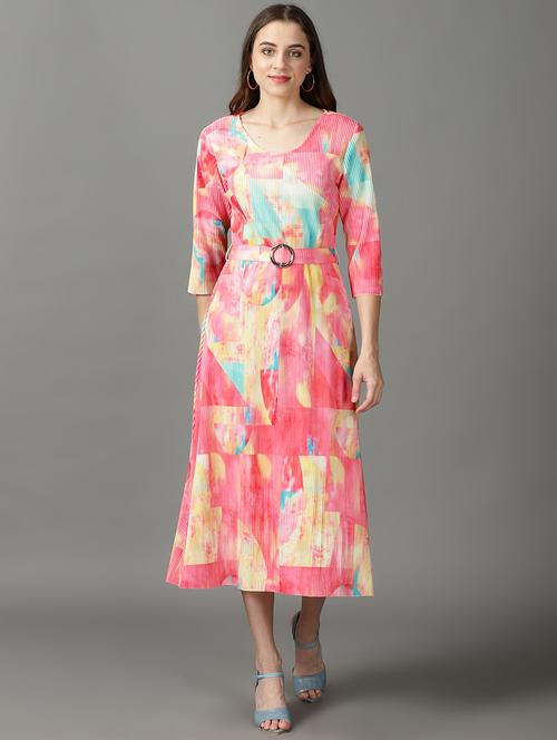 women's printed dress - 19159742 - Standard Image - 0