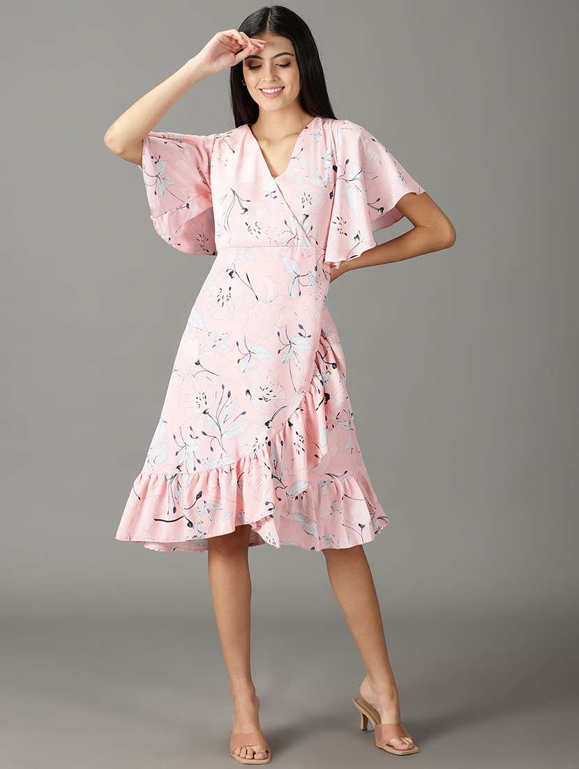 women's wrap floral dress