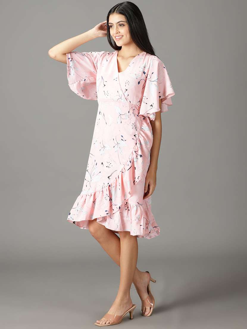 women's wrap floral dress - 19159766 - Standard Image - 2