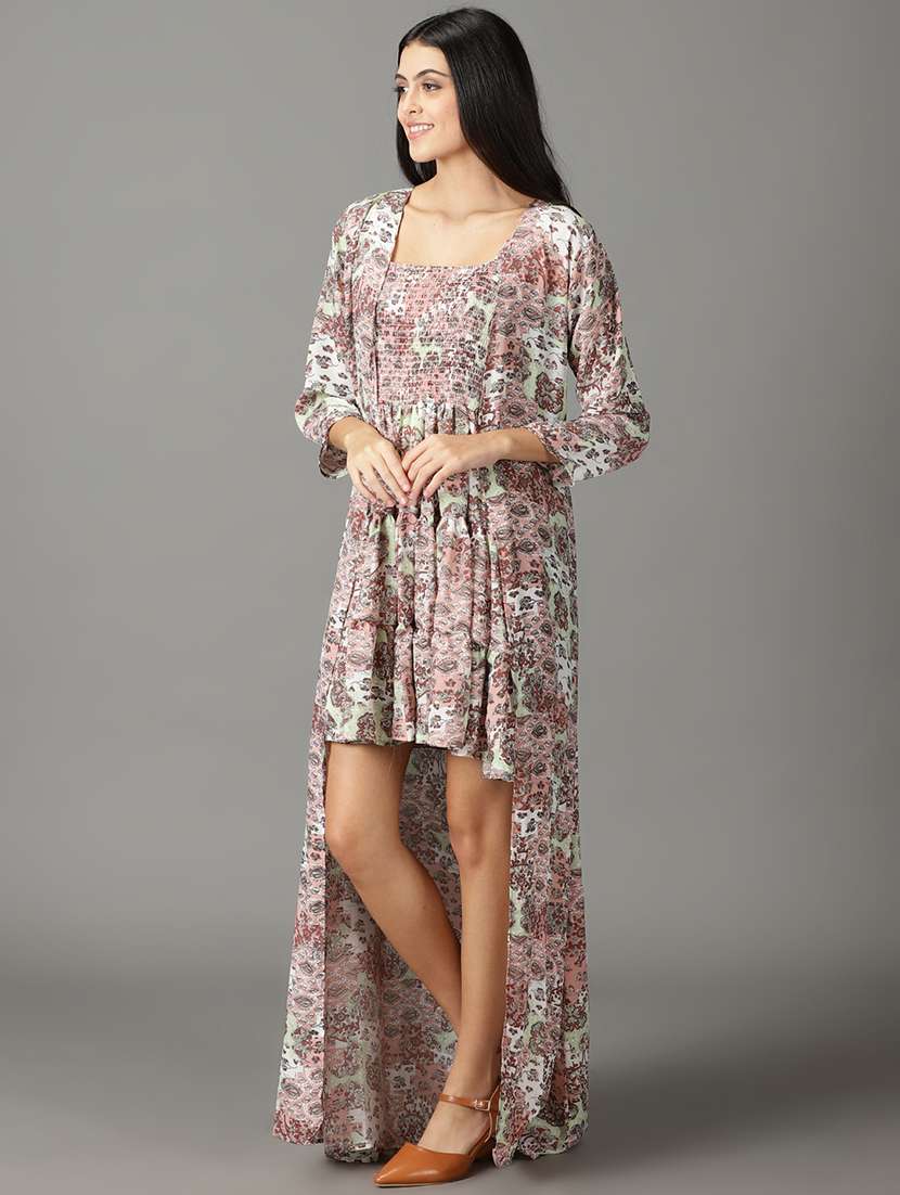 women's fit & flare floral dress - 19159774 -  Standard Image - 2