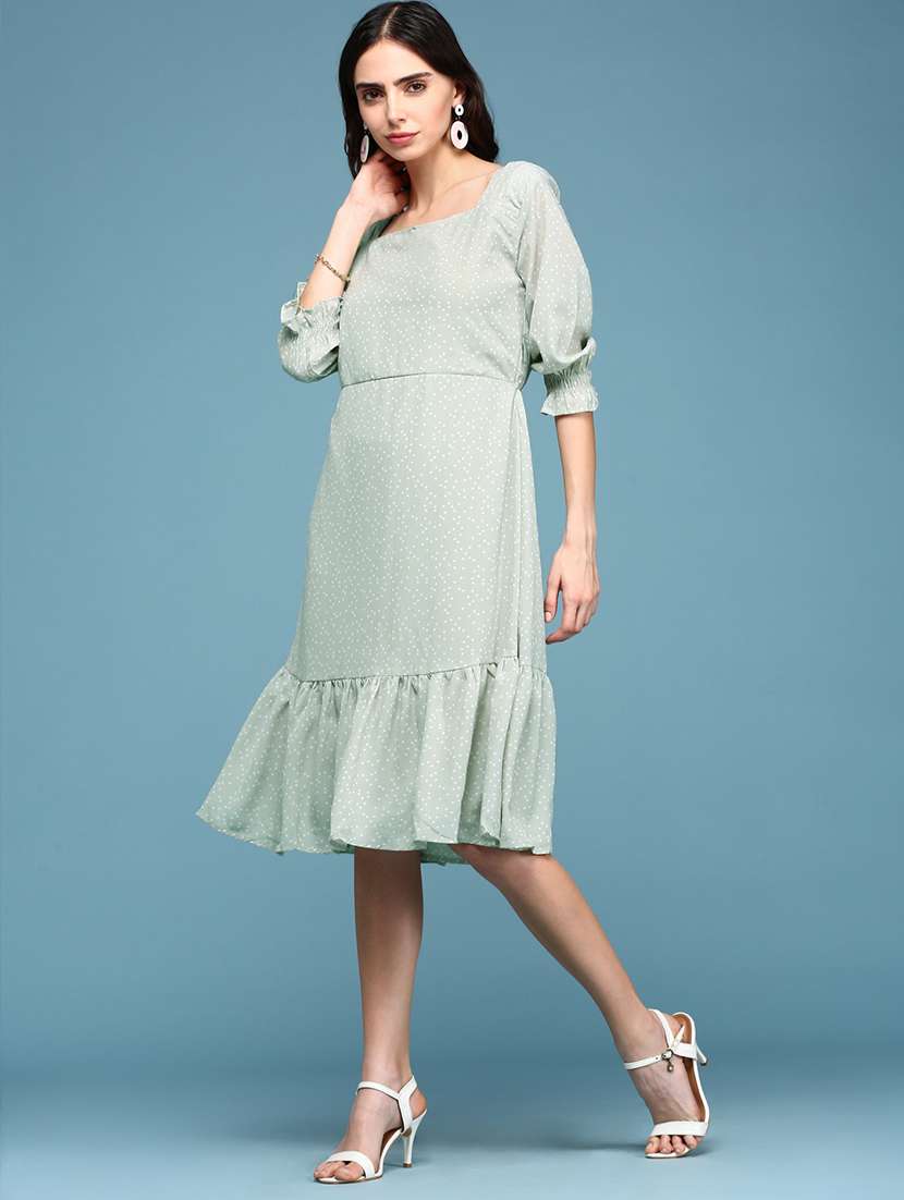 women's tiered dress printed dress - 19159776 -  Standard Image - 2