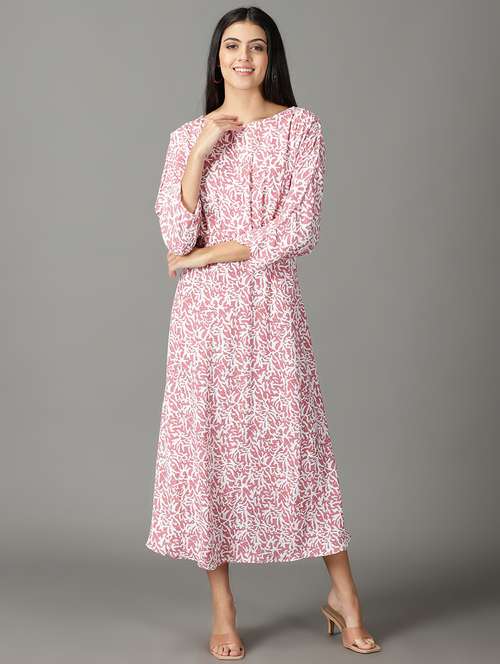 women's printed dress - 19159788 - Standard Image - 0