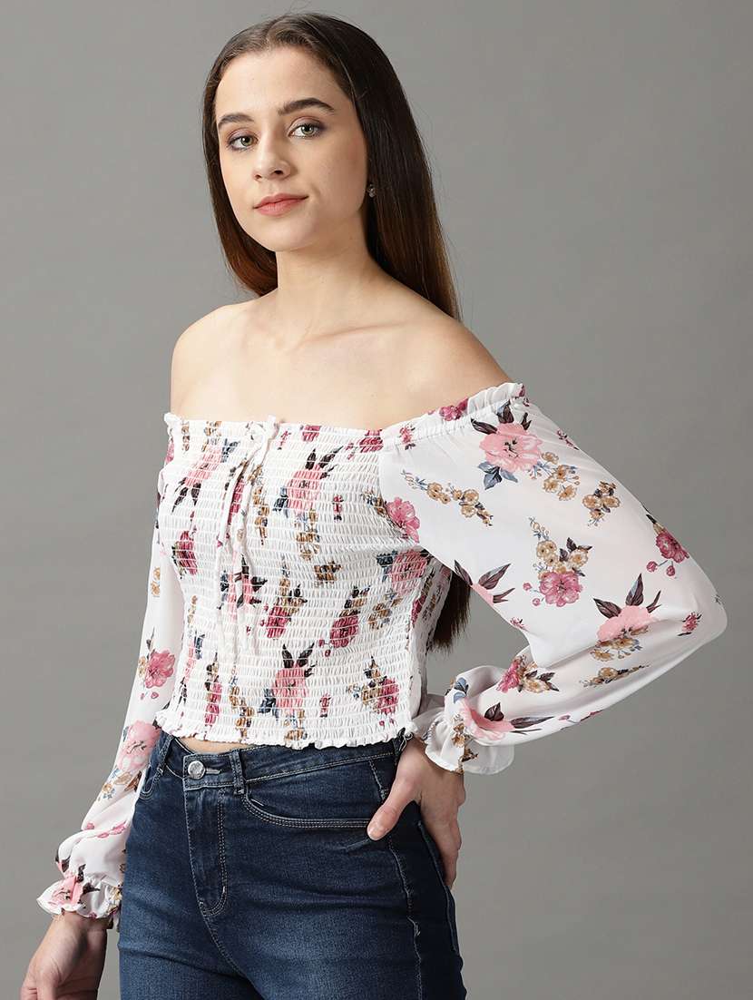 women's blouson tie-up neck top - 19159855 -  Standard Image - 2