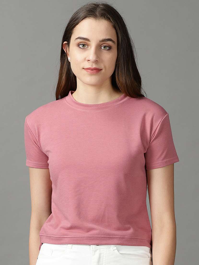 women's plain crew neck t-shirt
