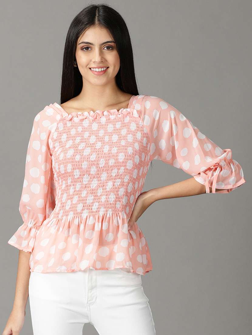 women's peplum square neck top