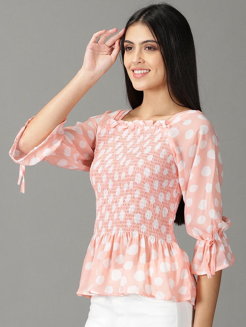 women's peplum square neck top - 19159874 - Standard Image - 2