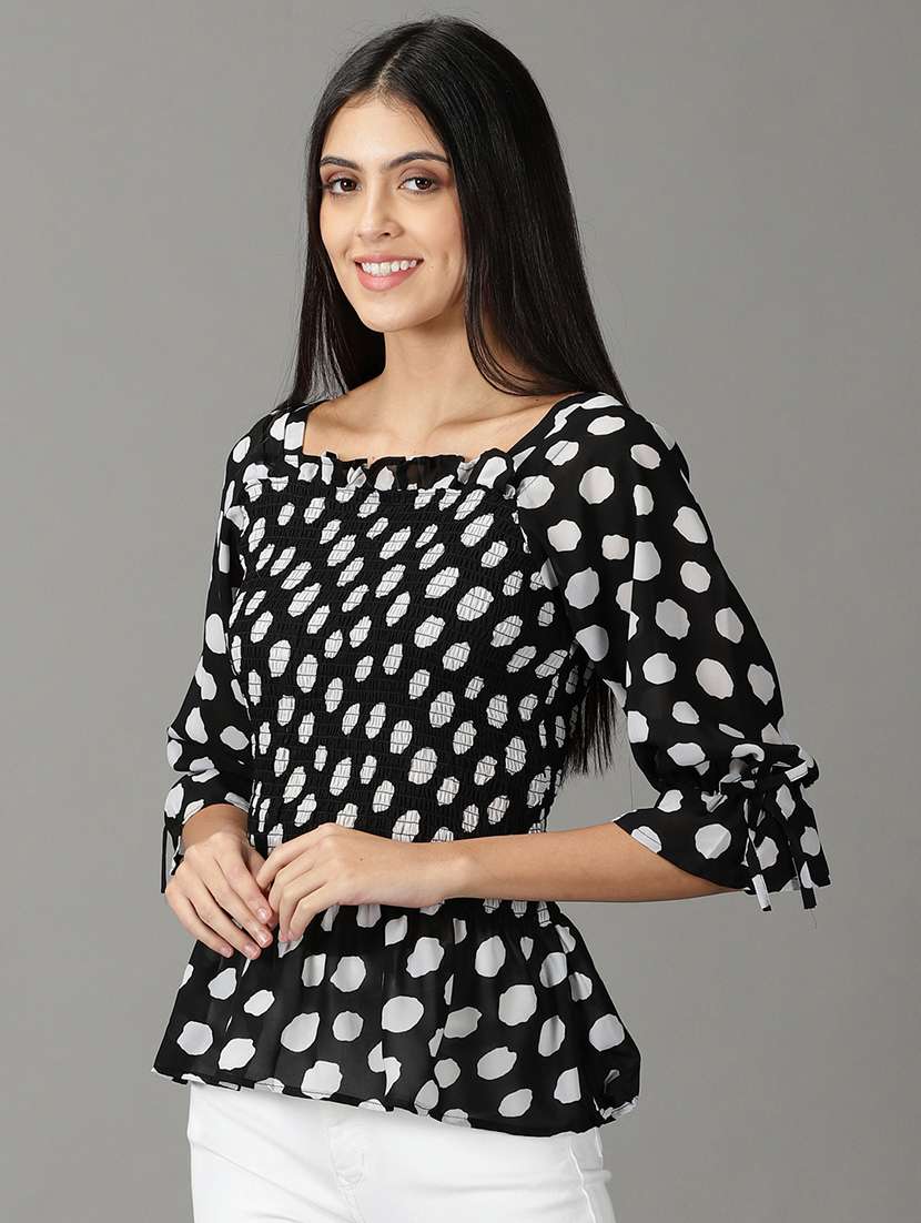 women's peplum square neck top - 19159875 -  Standard Image - 2