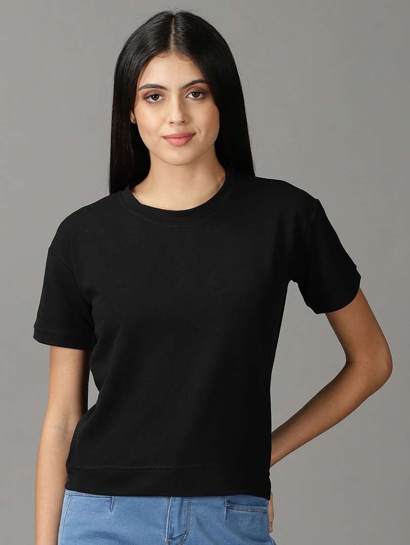 women's plain crew neck t-shirt