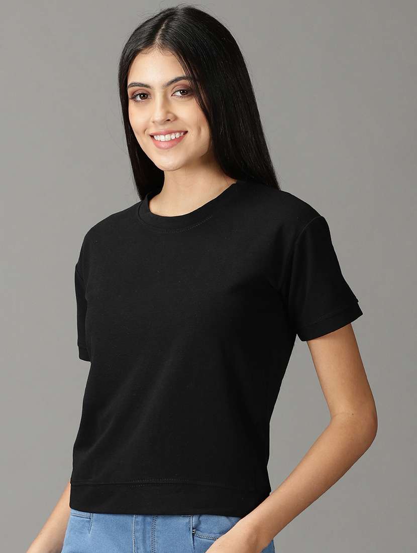 women's plain crew neck t-shirt - 19159882 -  Standard Image - 2