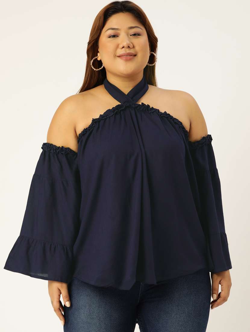 women's a line halter neck top