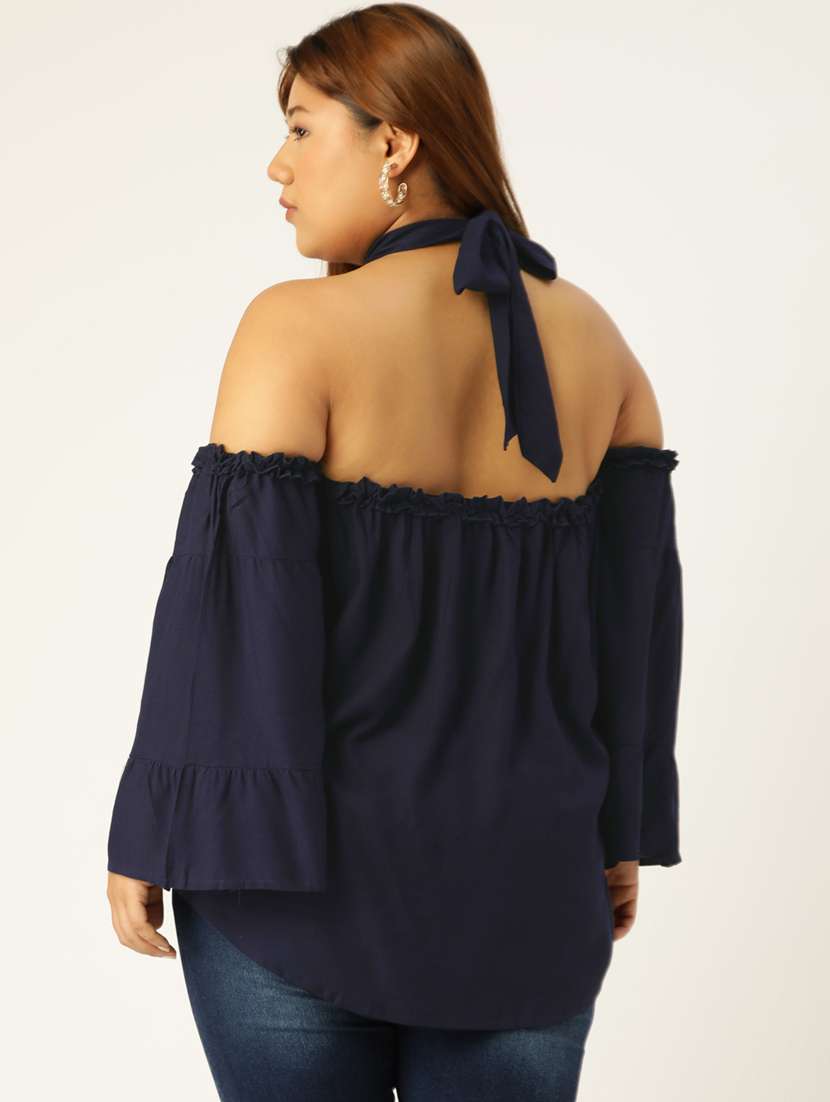 women's a line halter neck top - 19160291 -  Standard Image - 2