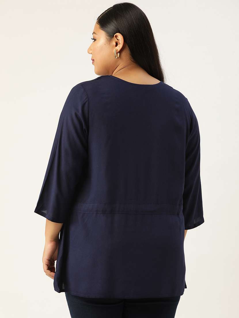 women's a line v neck top - 19160522 -  Standard Image - 2