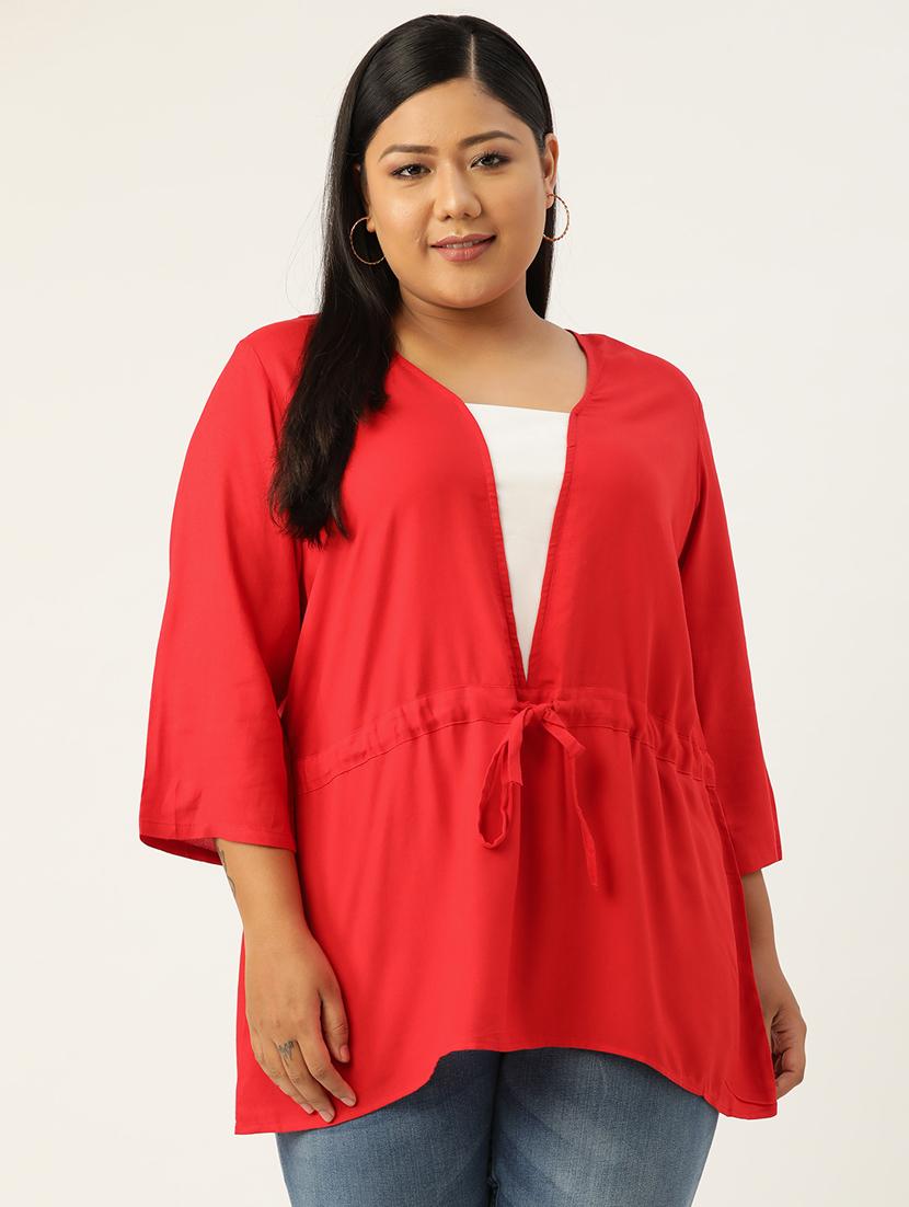 women's straight v neck top - 19160523 -  Zoom Image - 0