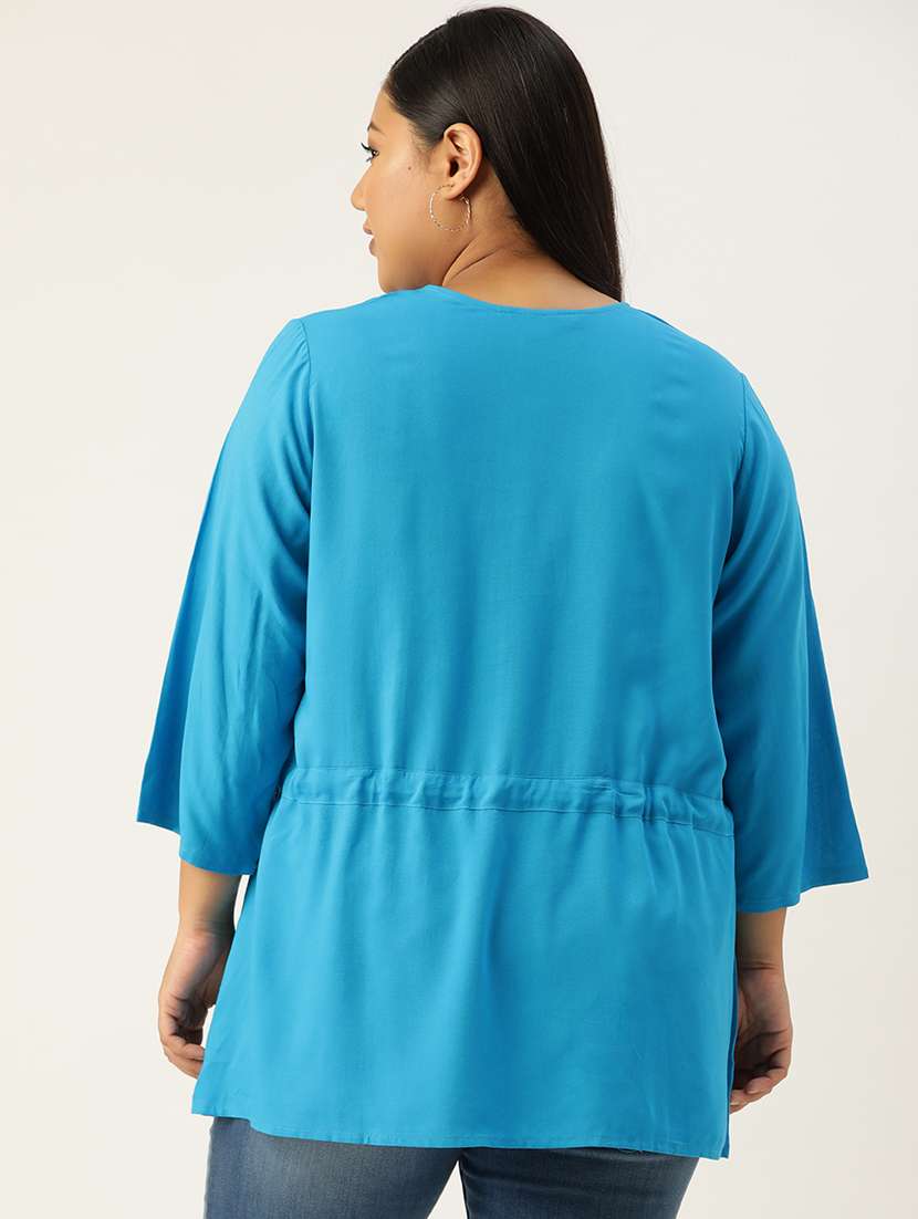 women's v neck plus top - 19160527 -  Standard Image - 2