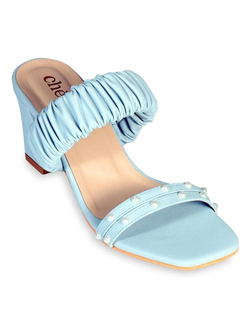 blue slip on sandal - 19160551 -  Standard Image - 0
