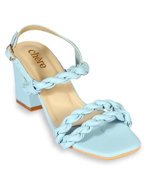 pastel yellow strap chunky block heels - 19160561 -  Standard Image - 0