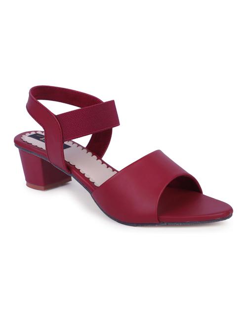 women maroon ankle strap sandal - 19160737 - Standard Image - 0
