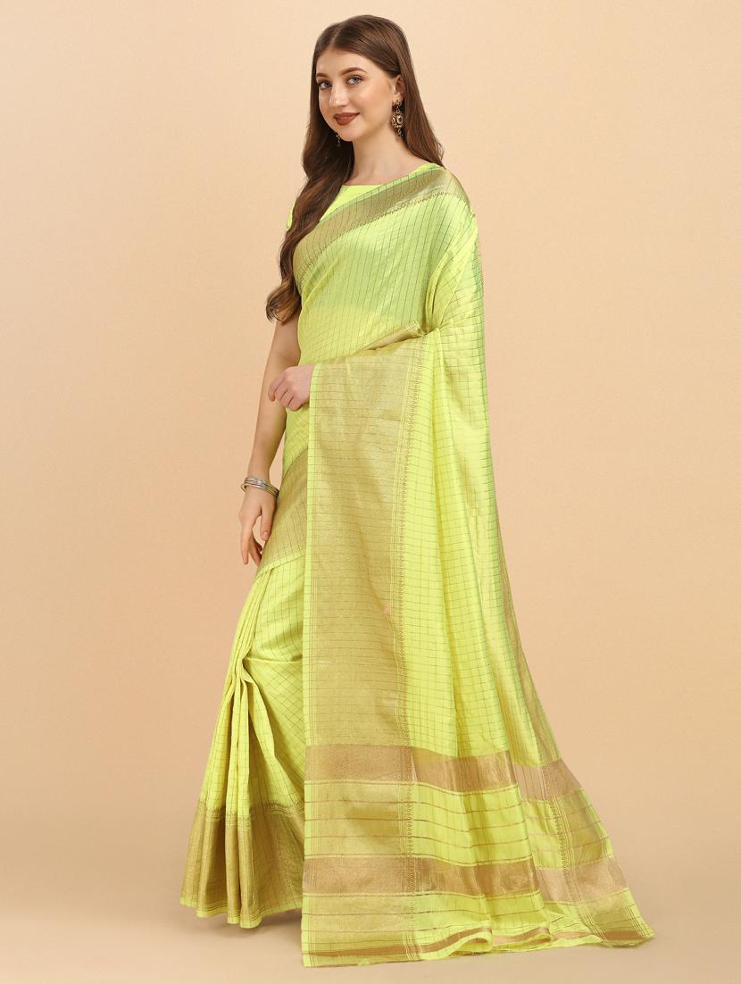 green silk banarasi saree - 19161268 - Standard Image - 2