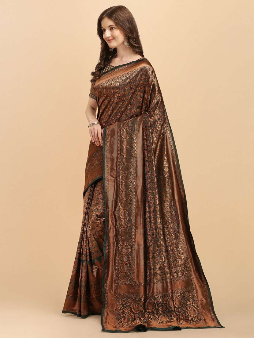 women's self design multi colored saree with blouse - 19161290 -  Standard Image - 2