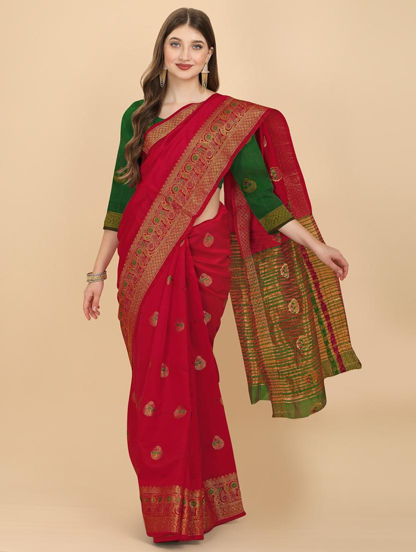 self designed jacquard saree - 19161328 - Standard Image - 2