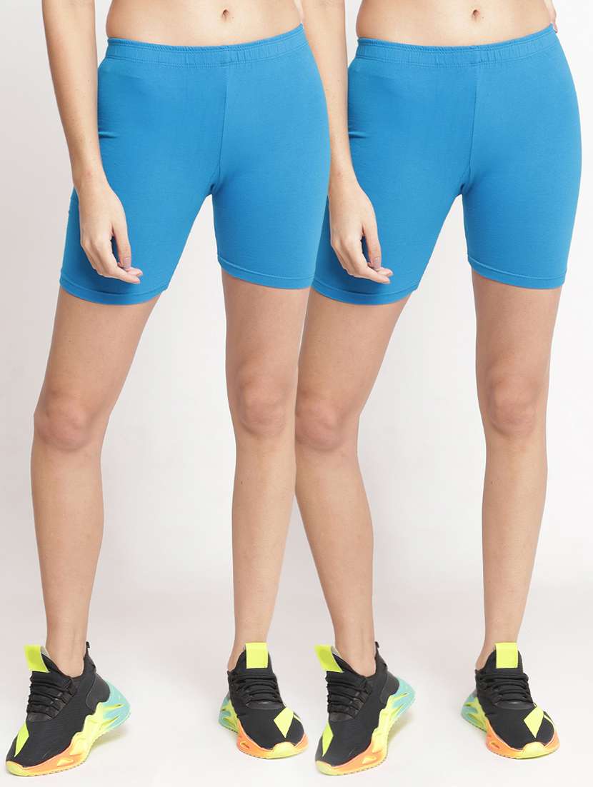 pack of 2 solid sports shorts - 19161470 -  Zoom Image - 0
