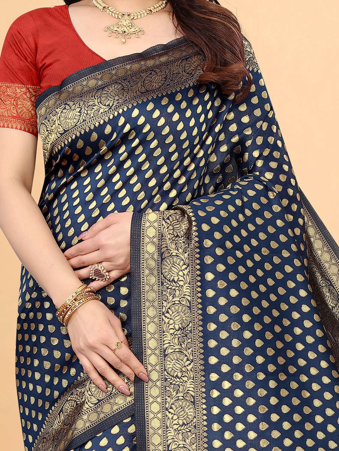 women's banarasi saree with blouse - 19161738 -  Standard Image - 2