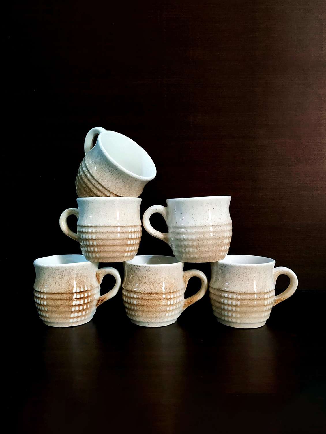 moody panda kullad shaped set of 6 cups | cup set | set of 6 cups | ceramic - 19163522 - Zoom Image - 0