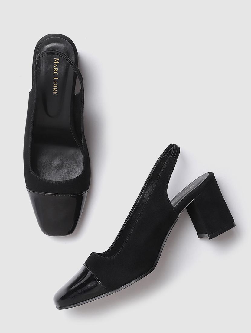 black synthetic back strap sandals - 19163572 - Standard Image - 2