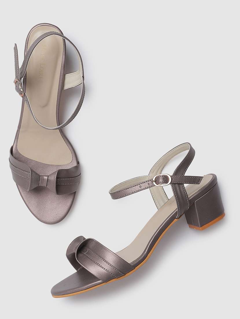 grey synthetic back strap sandals - 19163578 - Standard Image - 2