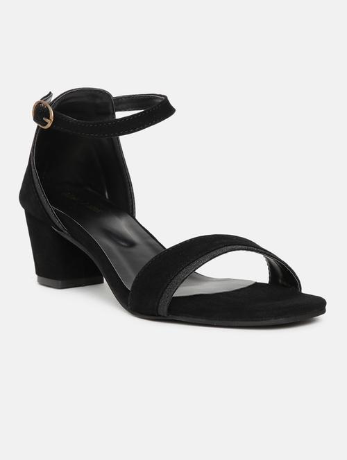 solid black block heels sandal  - 19163579 -  Standard Image - 0