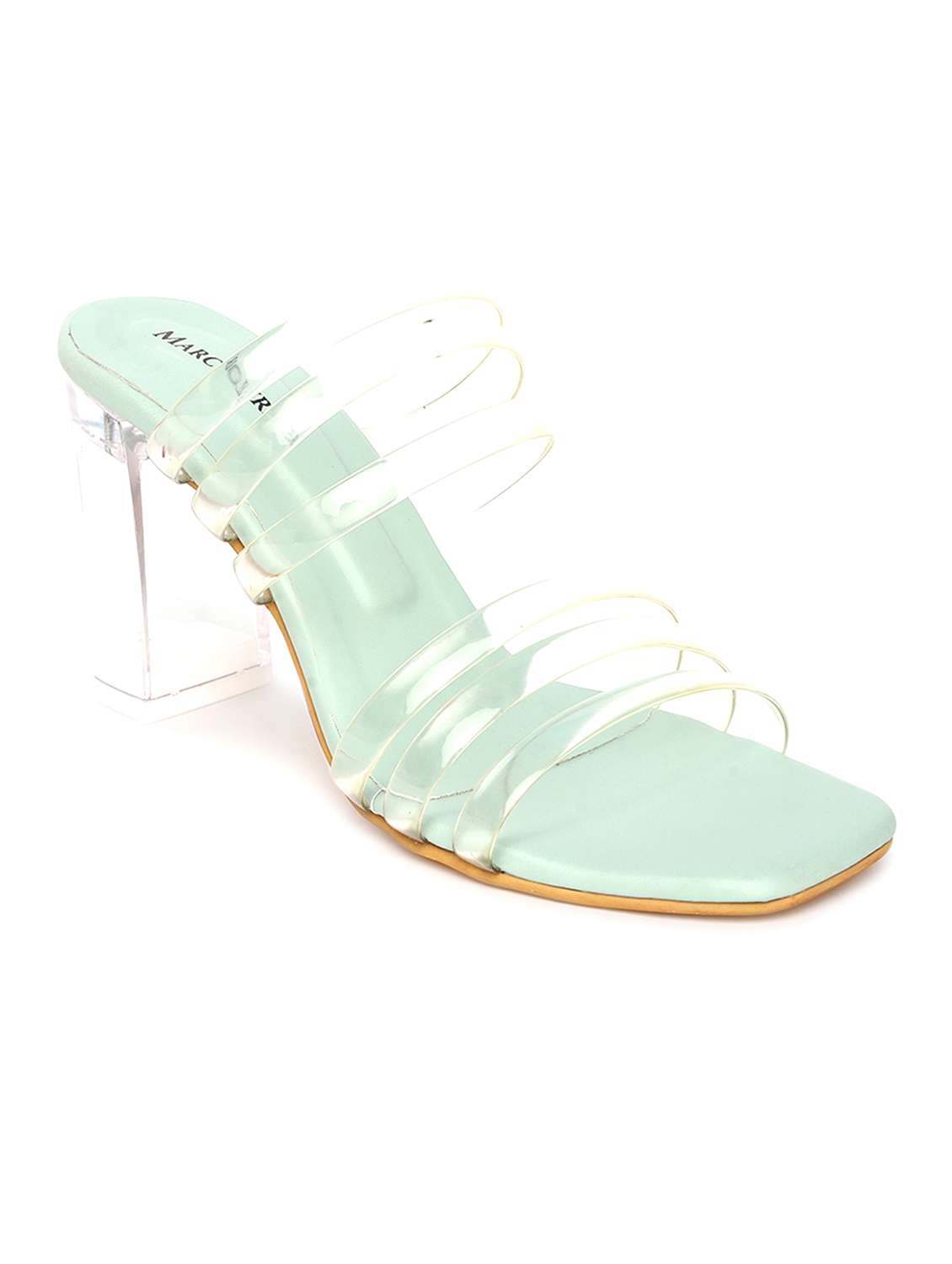 women green ankle strap sandal