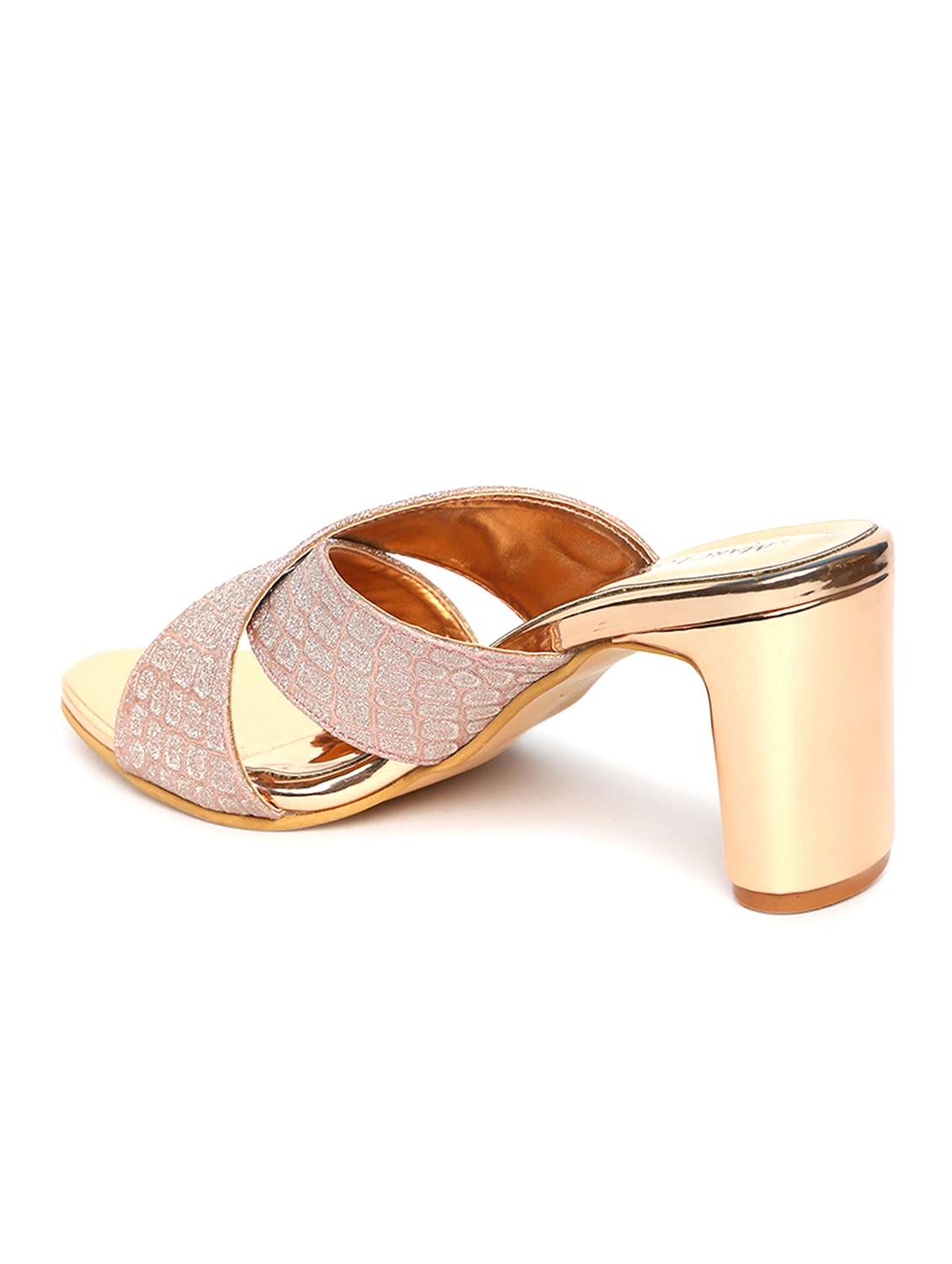 gold slip on sandal - 19163612 - Standard Image - 2