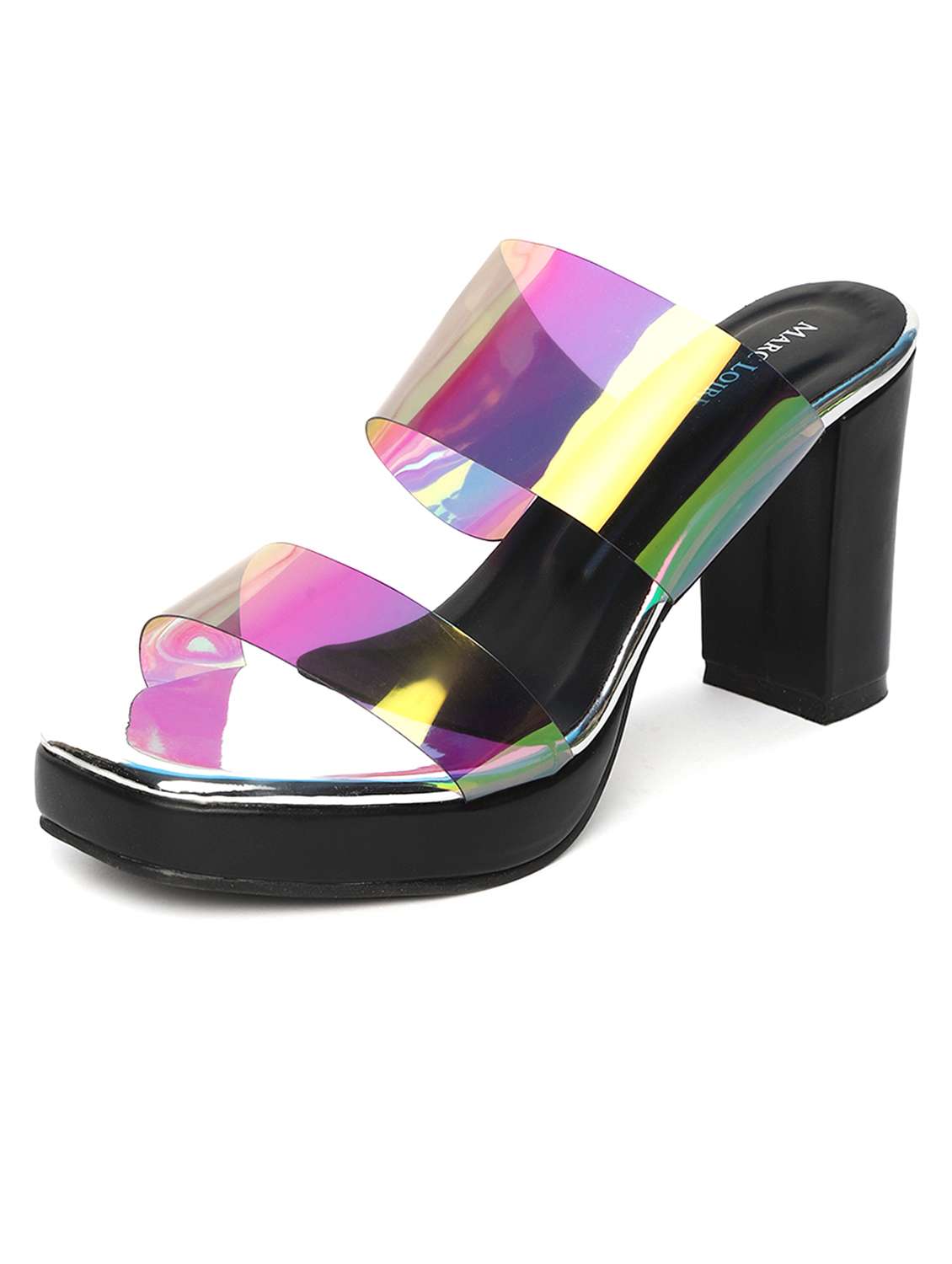 women black slip on sandal - 19163616 - Standard Image - 2