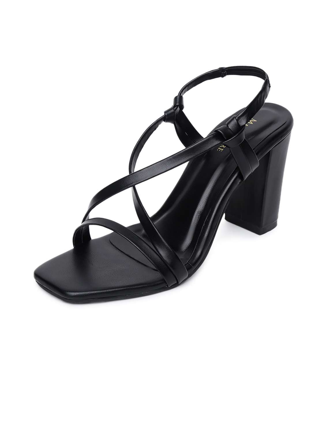 black synthetic back strap sandals - 19163739 - Standard Image - 2