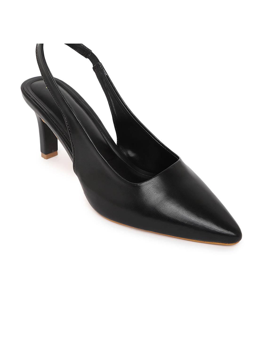 black solid back strap pump - 19163745 -  Zoom Image - 0