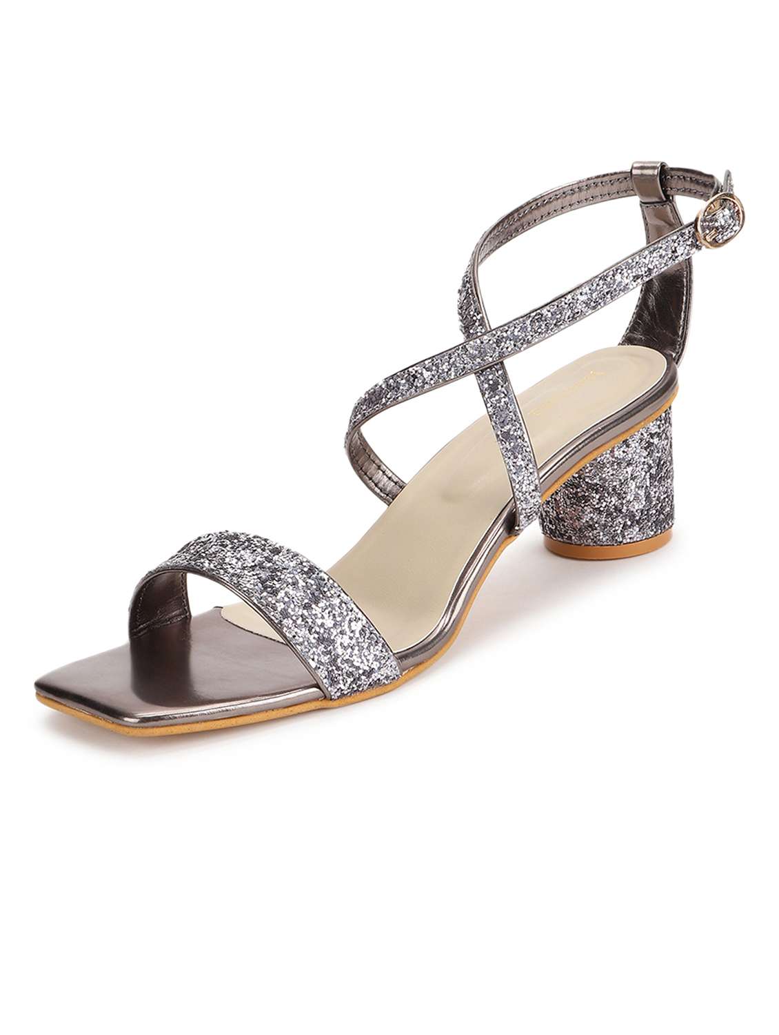grey synthetic back strap sandals - 19163837 -  Standard Image - 2