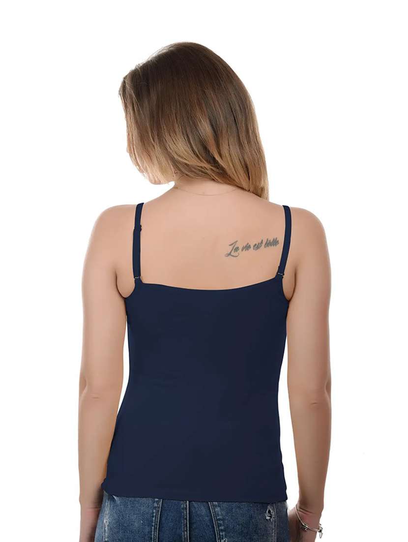 navy blue solid camisole - 19163901 -  Standard Image - 2