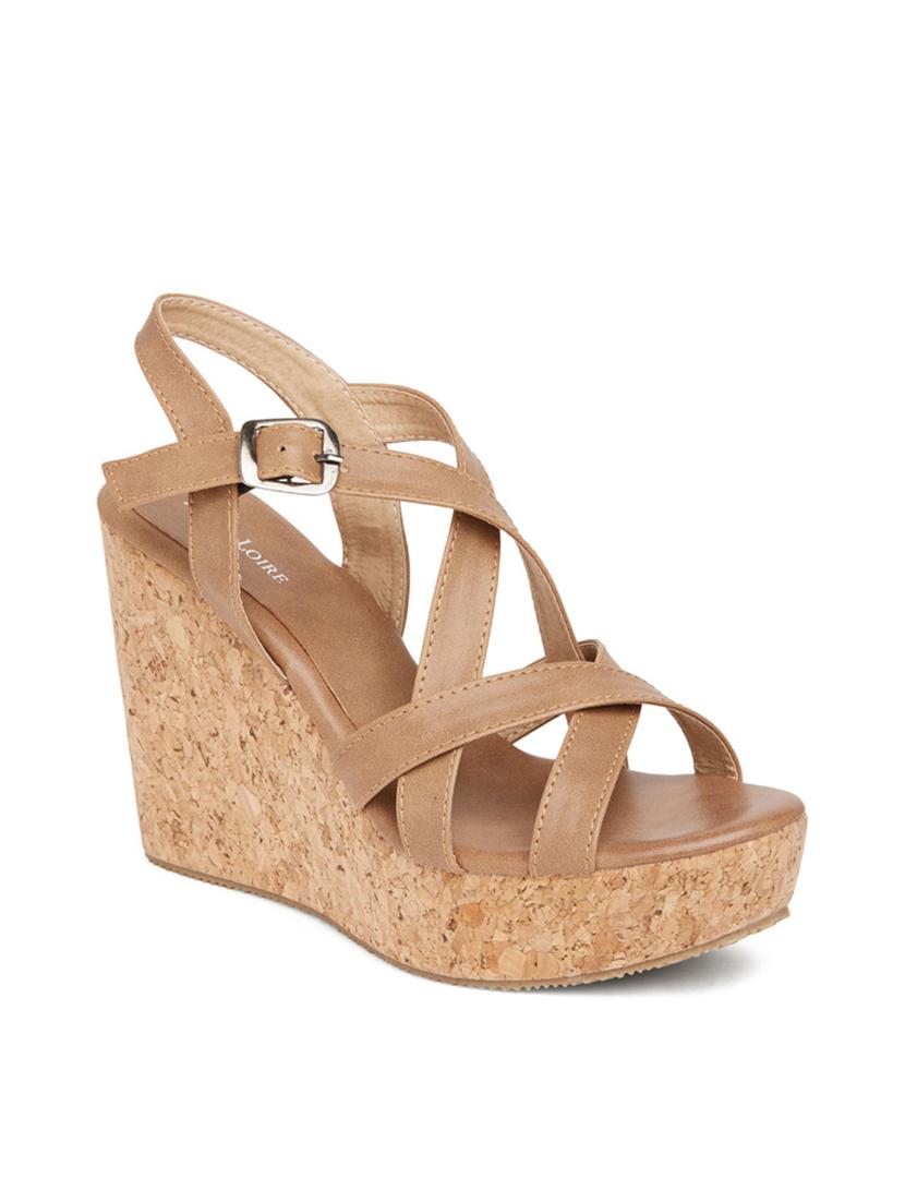 women tan ankle strap wedge - 19164312 -  Zoom Image - 0