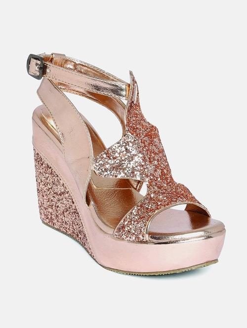 women pink ankle strap wedge - 19164328 - Standard Image - 0