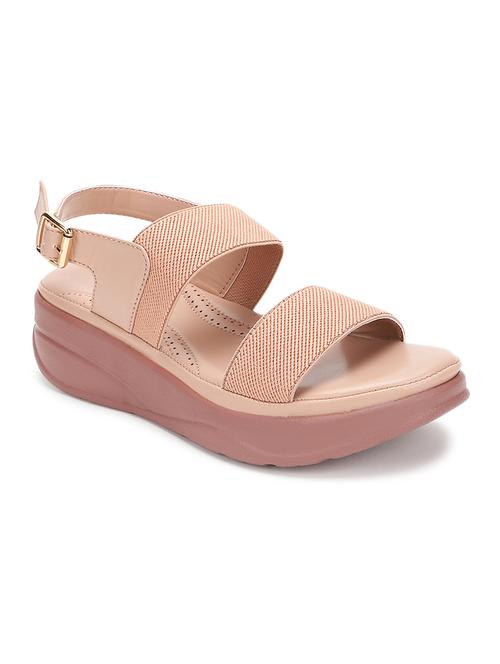 women nude ankle strap wedge - 19164329 - Standard Image - 0