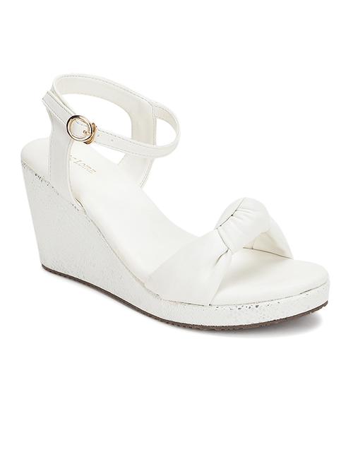 women white ankle strap wedge - 19164341 -  Standard Image - 0