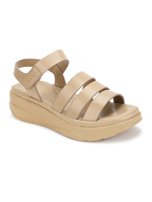women beige ankle strap wedge - 19164347 - Standard Image - 0
