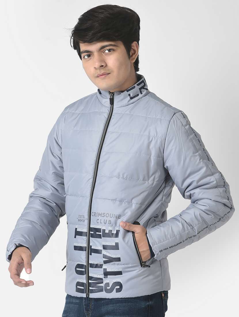 grey coloured regular jacket - 19164550 -  Standard Image - 2