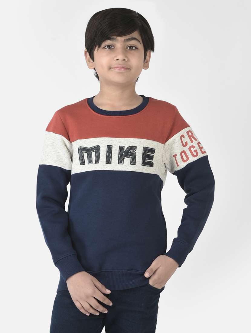 boys color block sweatshirt
