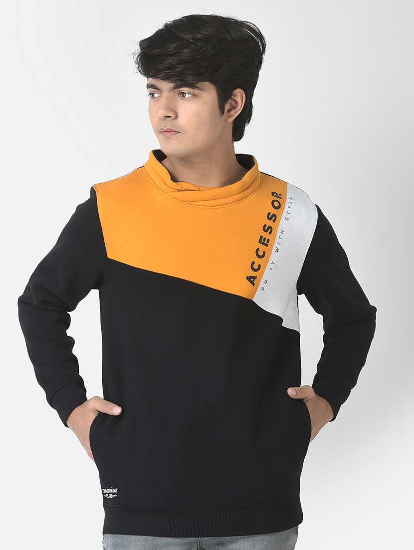 boys color block sweatshirt