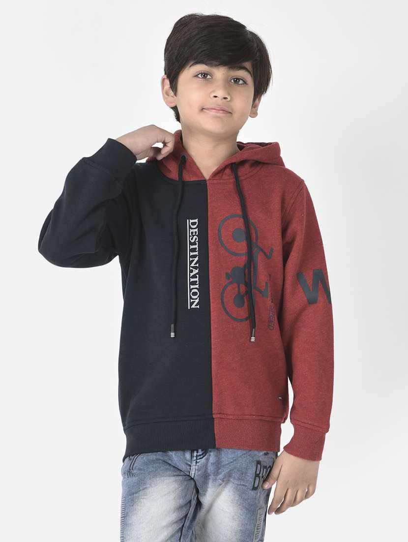 boys color block sweatshirt