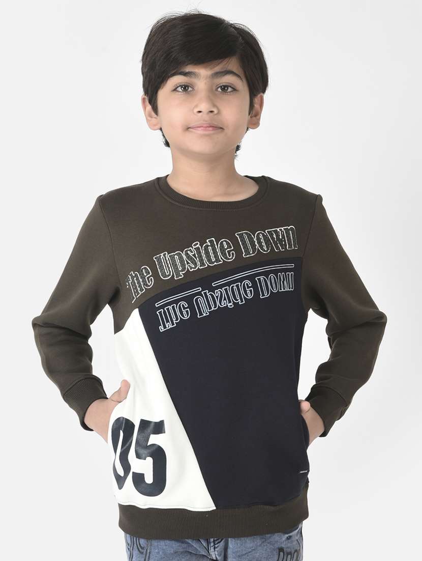 boys color block sweatshirt
